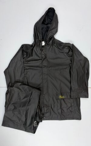 Black Comfortable Jacket & Trouser Rain Suit