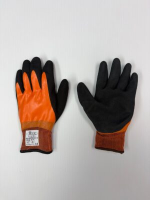 Cut Resistant Gloves, BlackOrange, Polyurethane Coated